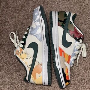 Nike Dunk Low SE GS 'Sail Multi-Camo' Sneakers